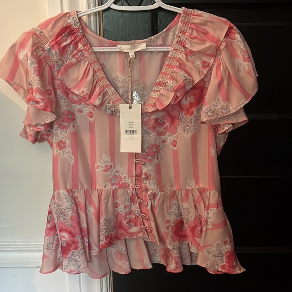 NWT summer BoHo silk top - Picture 3 of 4